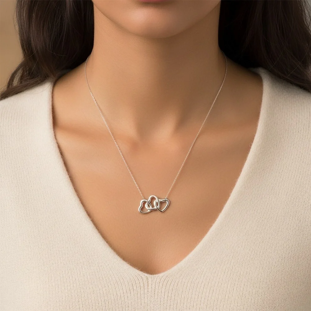 Tiffany & Co. Triple Heart Pendant-Sterling Silver